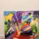 Oil Painting Canvas Deloison Abstract Early Spring Tree