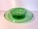 Vintage Hand Blown Green Glass Centerpiece Bowl, Empoli, Italy, 1970s