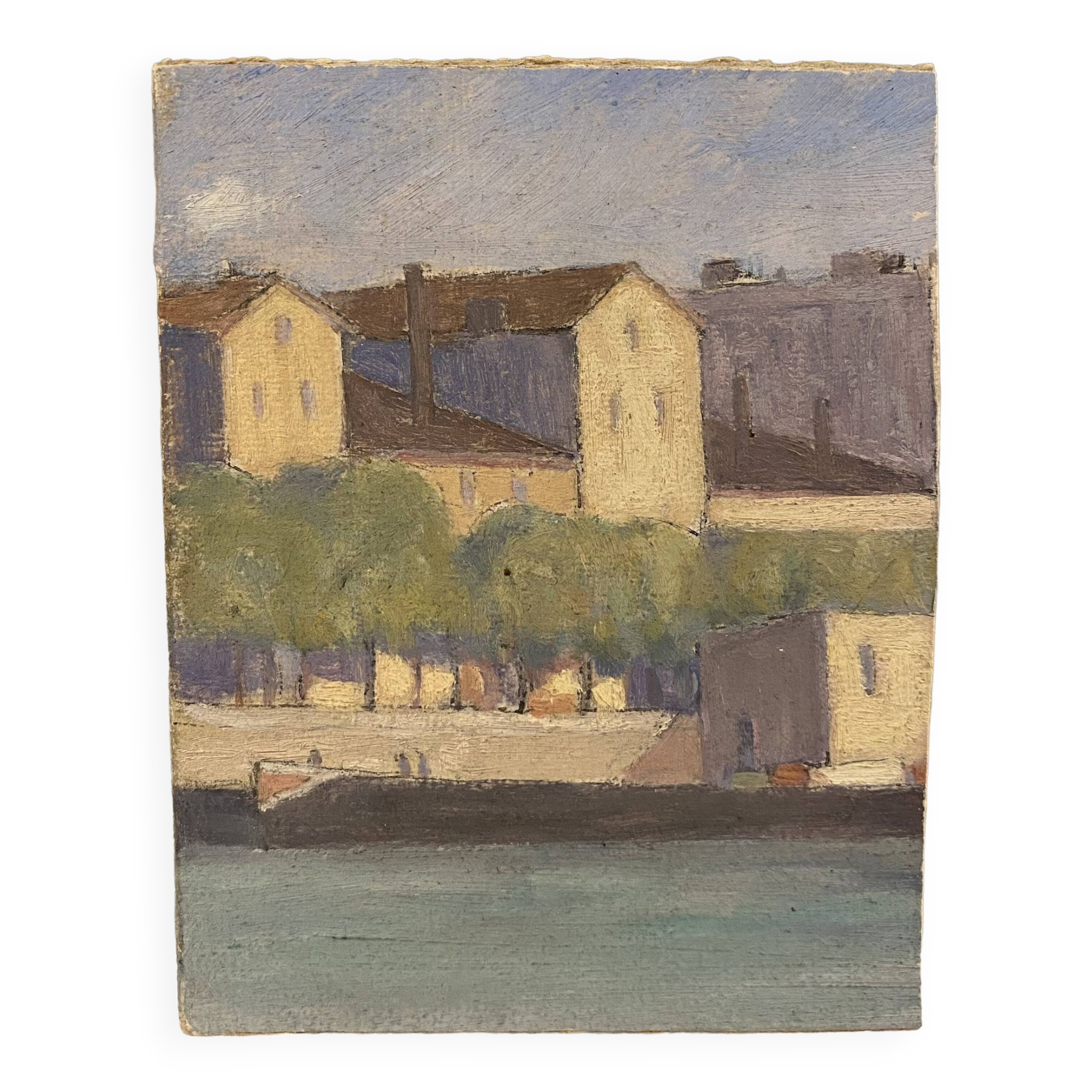 Landscape of the banks of the Saône mid-20th century