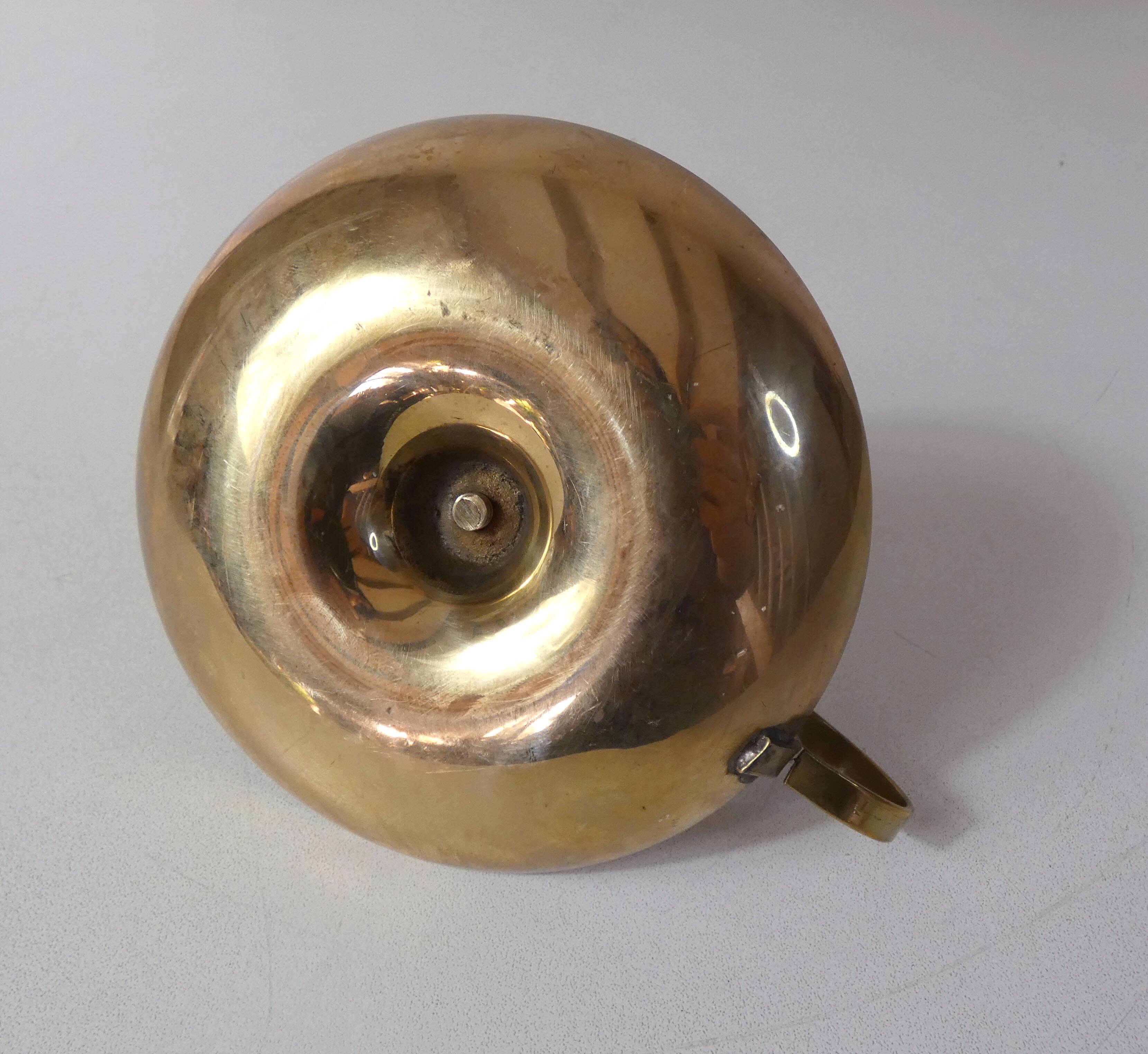 Vintage enameled brass hand candle holder