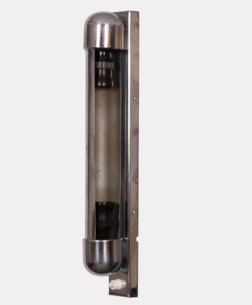 Chrome metal wall light by Napako, 1960