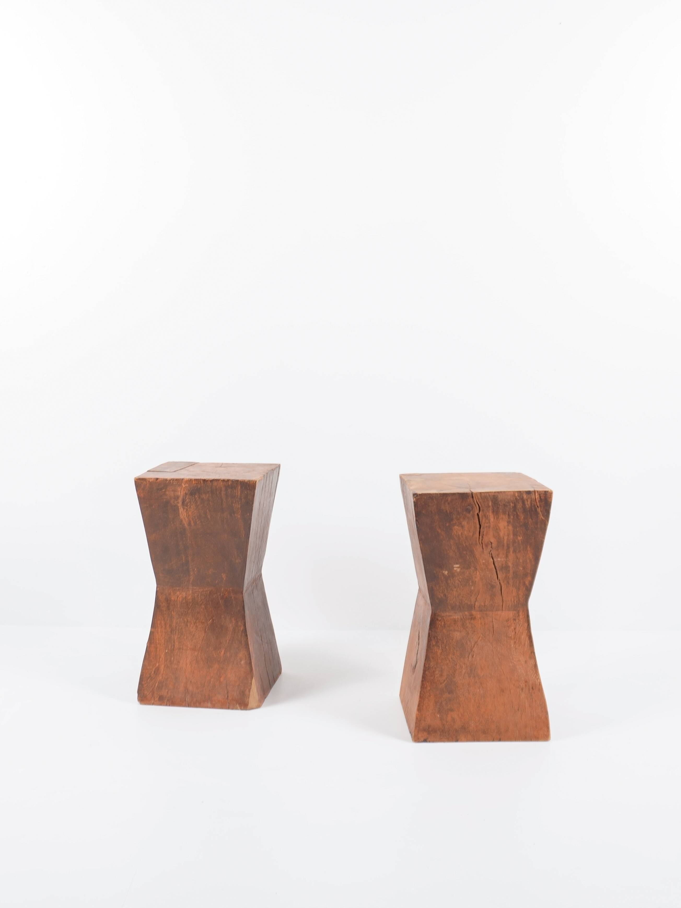 Pair of side tables from around 1950 in the style of Christian Liaigre.