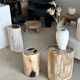 Oblong white vase H:20cm