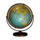 Globe terrestre marque Scan-globe A/S Danemark 1970