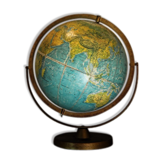 Globe terrestre marque Scan-globe A/S Danemark 1970