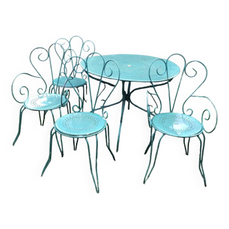 Wrought iron garden furniture