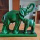 Éléphant Lemanceau en faïence verte de St Clément