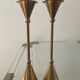 Pair of vintage brass candle holders