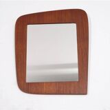 Vintage Scandinavian teak mirror 1960