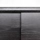 Mid-Century Modern Scandinavian Buffet in Dark Raw Oak with Wooden Handles, 1960s