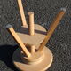 Tabouret à vis bois tripode
