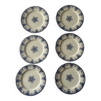 6 assiettes plates Jules Vieillard