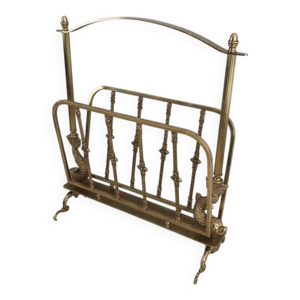 Porte-revues en laiton. Maison Jansen