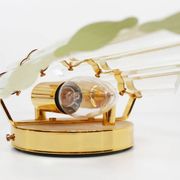 1980s wall lamp in gilded brass and crystal glass by Novaresi Milano