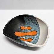 Rare set of three Elchinger Atelier ceramic bowls. France, 1950.