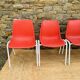 Ensemble de 4 chaises rouges modèle europa