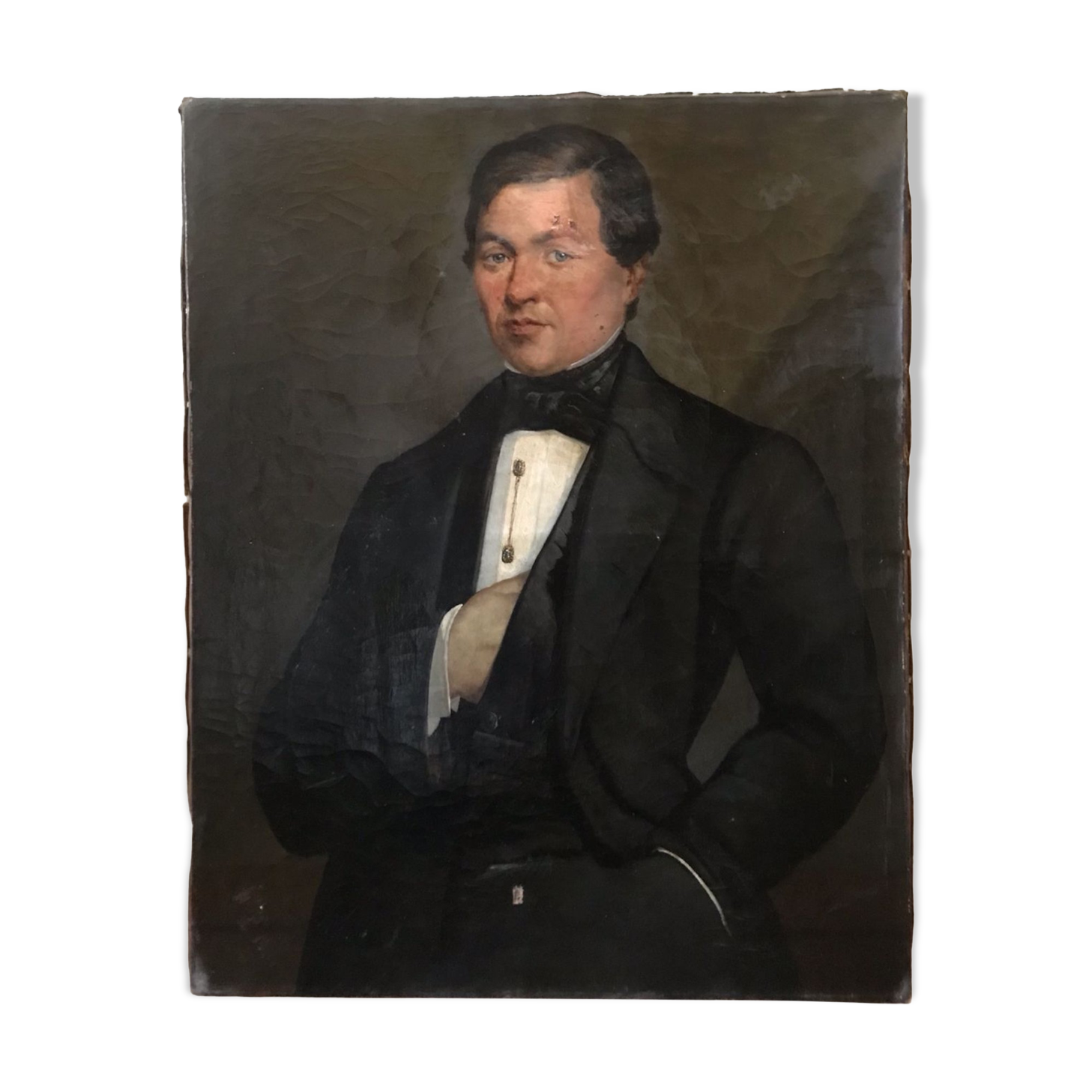 Portrait of a man oil on canvas 19th