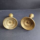 Beautiful little pair of bronze candlesticks