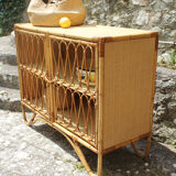 Vintage rattan buffet