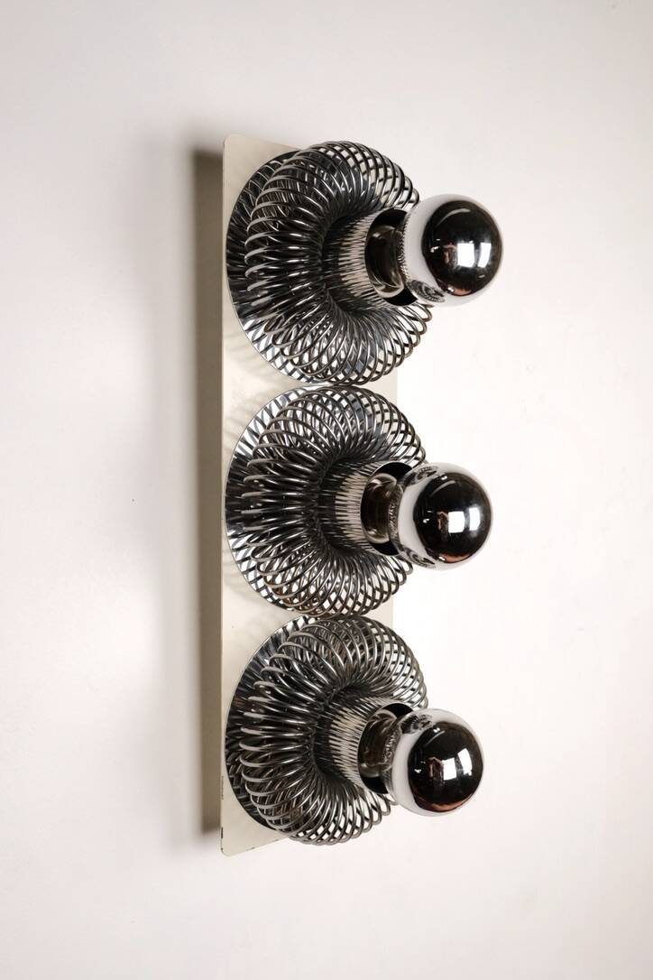 Grande applique à ressorts, Philippe Rogier pour Oxar, France, 1970s