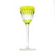 Armagnac wine glasses in green crystal by Baccarat, 1970s, set of 6.
