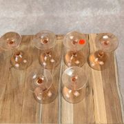Plateau Portieux rose + 6 verres assortis