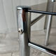 Side table / End table chrome and smoked glass 70's