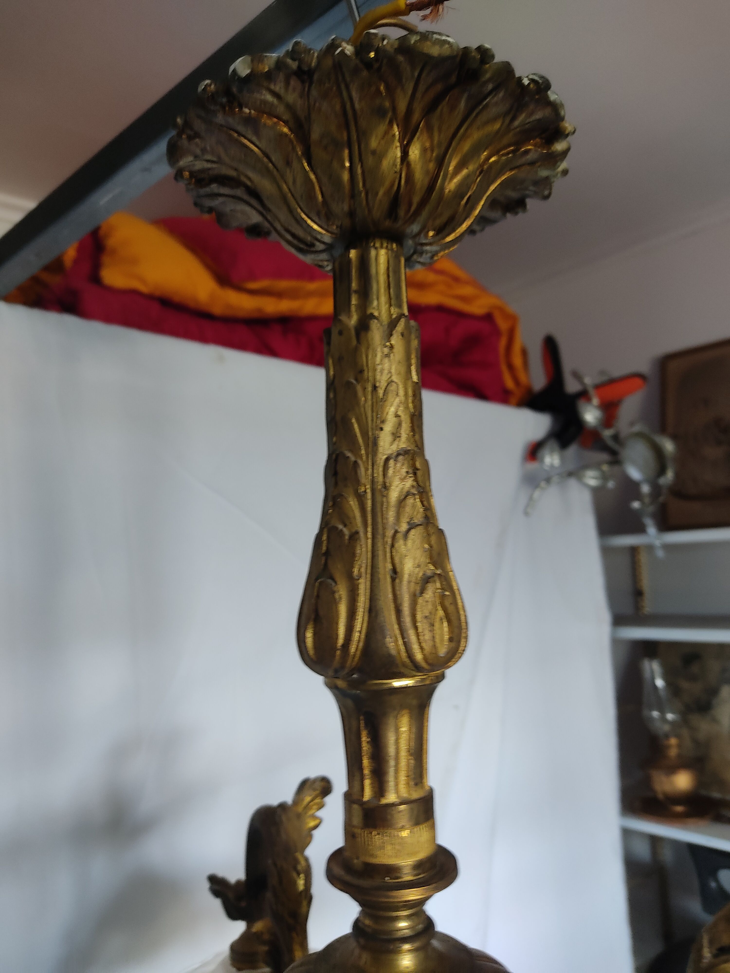 Chandelier bronze 4 lights