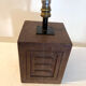 Brutalist folk art lamp base in teak from the 40s/50s.