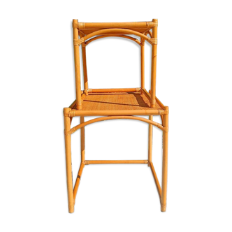 2 rattan nesting tables