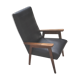 Armchair in black leather armrests 50