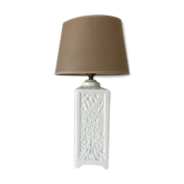Pillivuyt lamp, fabric lampshade, flower relief