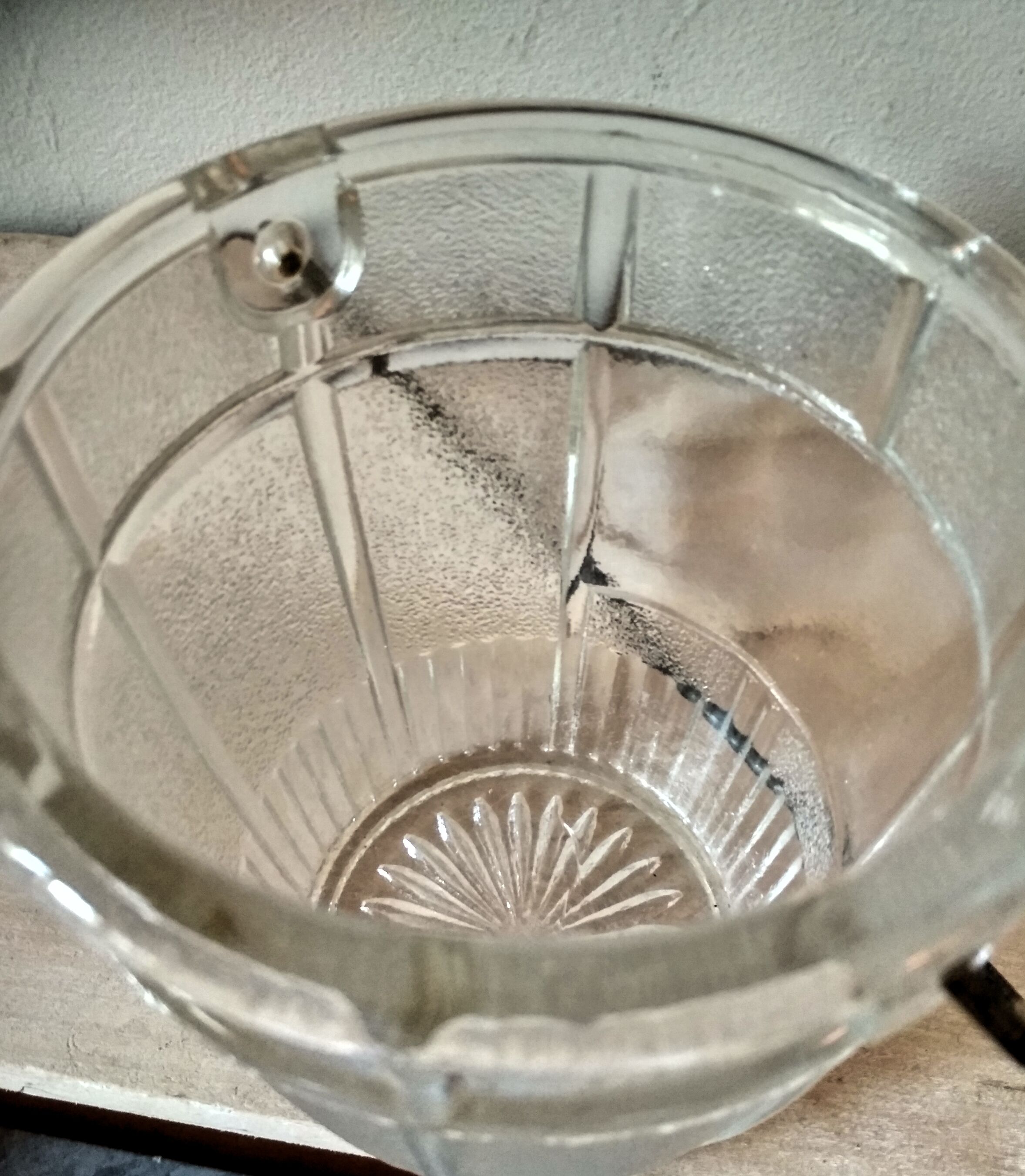 1950s frosted glass ice bucket