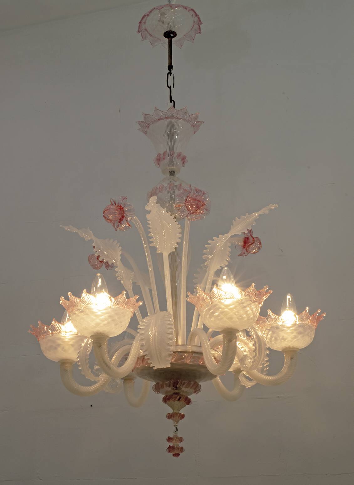 20th Century Modern Venetian Murano Glass Chandelier "Ca'rezzonico" Style