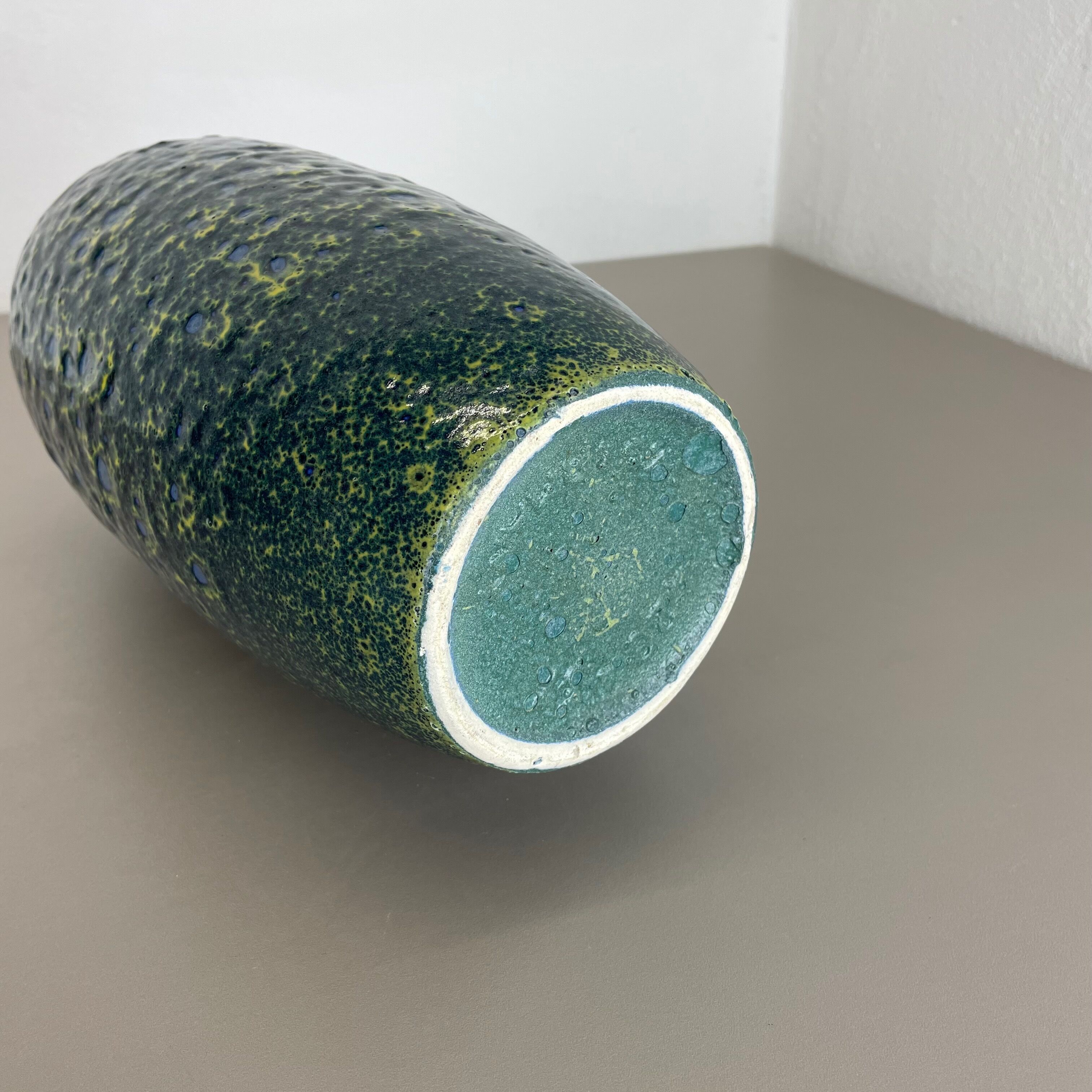 Rare Super Color Crusty Fat Lava Multi-Color Vase Scheurich, Germany WGP, 1970s