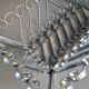 Vintage bread basket in forged chrome-plated metal