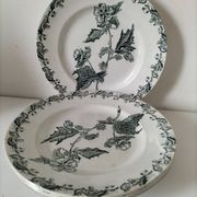 4 assiettes terre de fer A. Lebacqz & M. Bouchart modèle Richelieu