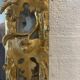 Louis XVI style mirror in carved wood and gilded with gold leaf, 19th century