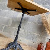 Bistro table in wood and cast iron