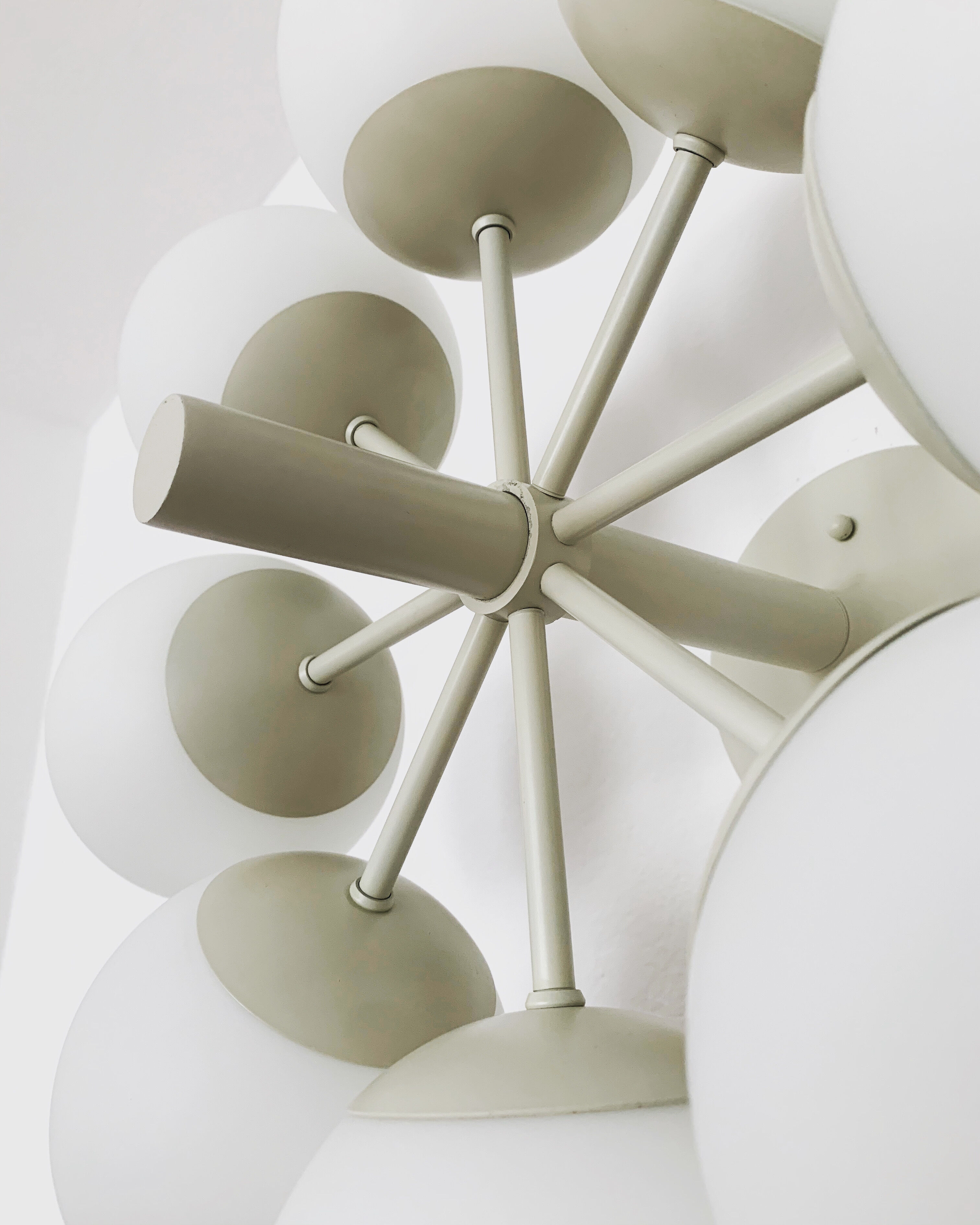 Opaline Sputnik chandelier by Kaiser Leuchten