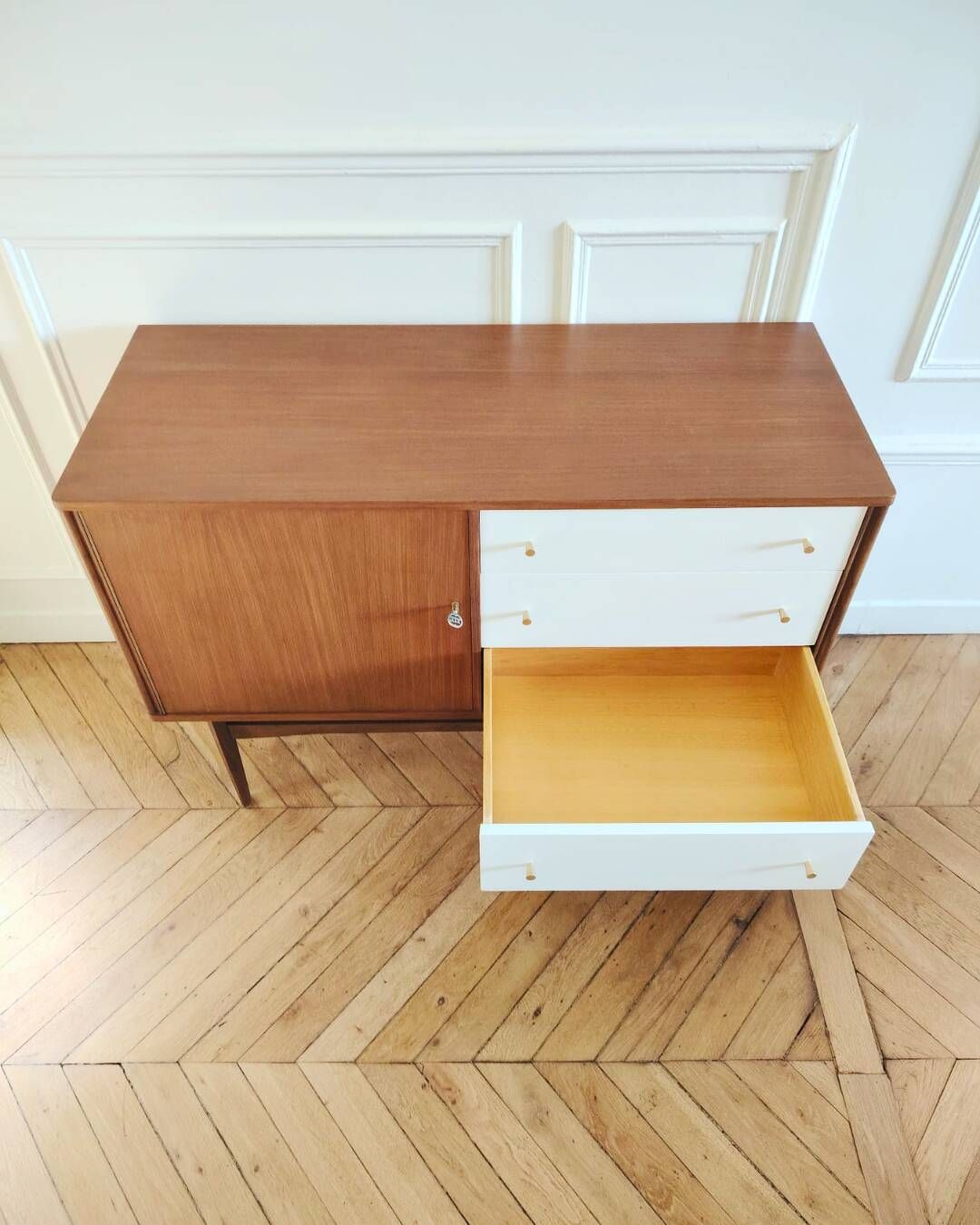 Renovated vintage buffet/enfilade, Scandinavian style, 1960s.