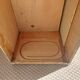 double curtain cabinet, vintage