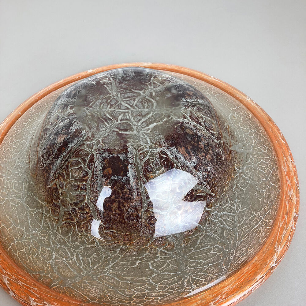 German Glass Bowl by Karl Wiedmann for WMF Ikora, 1930s Baushaus Art Deco