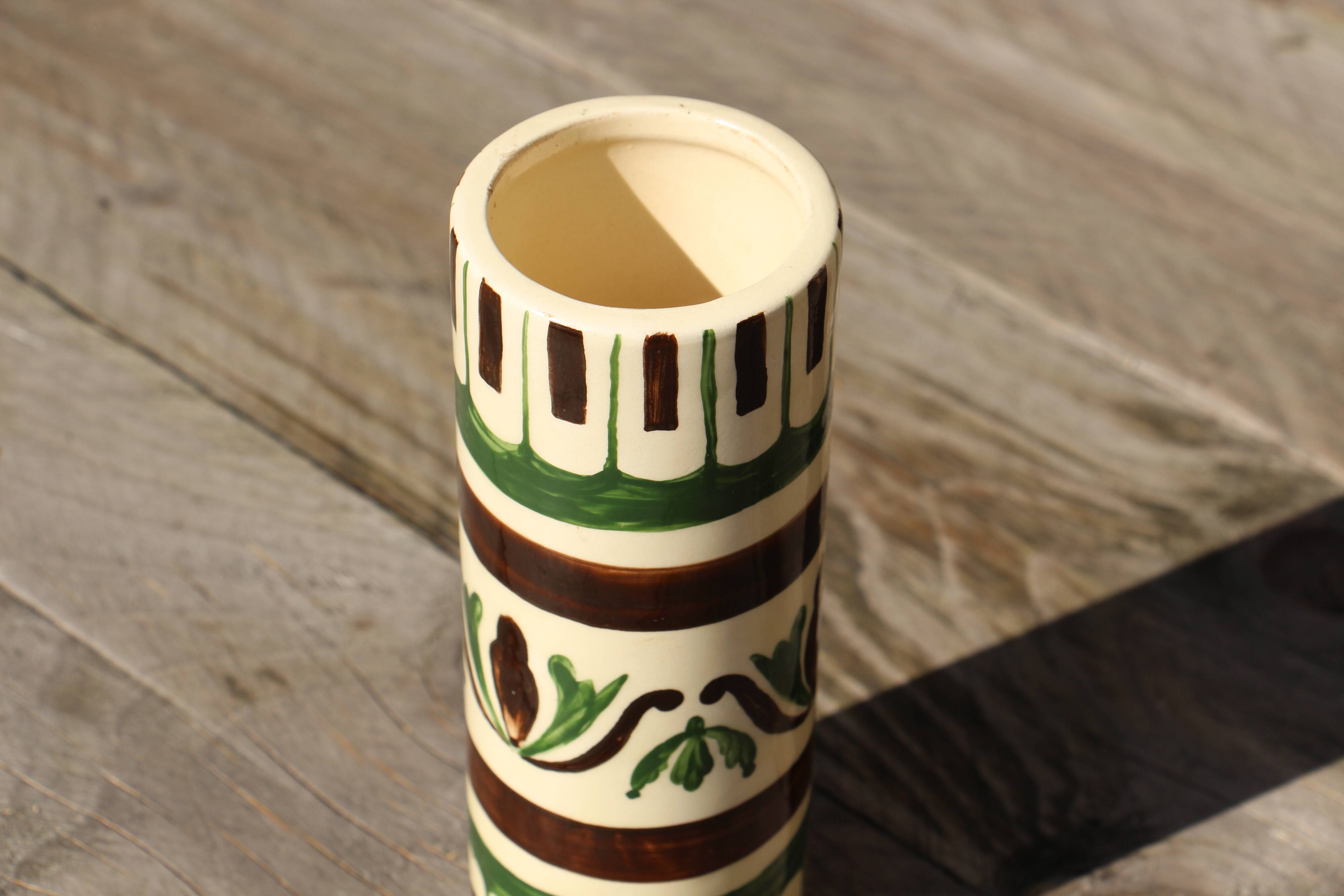 Vintage ceramic vase signed