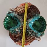 Plat zoomorphe poissons style Vallauris