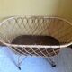 Rattan swan neck cradle circa 1960
