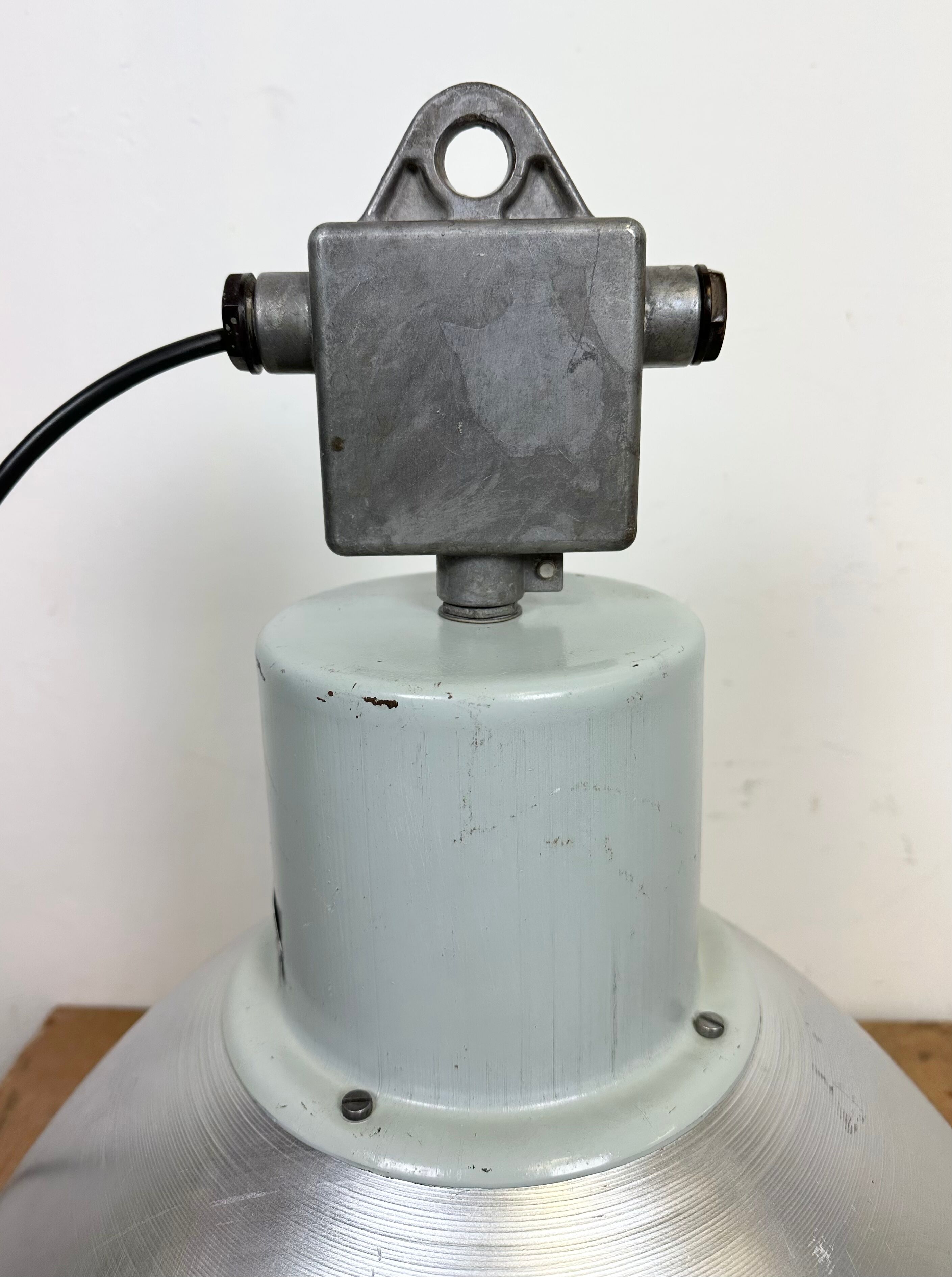 Industrial aluminium pendant light from Elektrosvit, 1960s