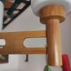 Lustre en bois et opaline République Tchèque 1970