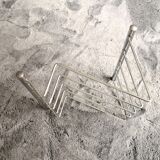 70s chrome magazine holder