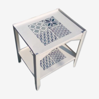 Table fer motifs carreaux de ciment